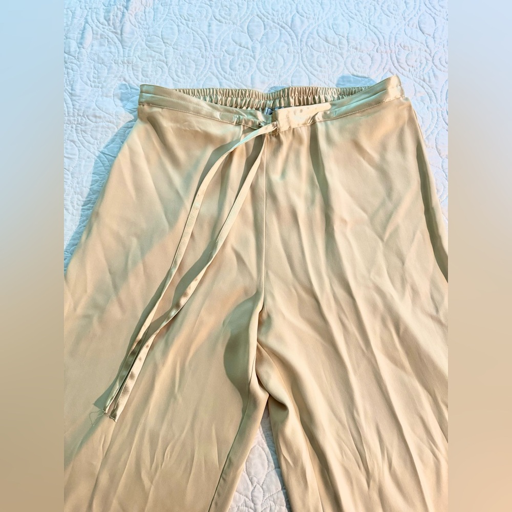 Bob Mackie gold silk pants